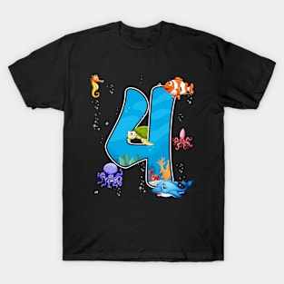 4th birthday aquarium T-Shirt